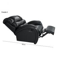 Poltrona Reclinável Imperial Zero Wall Papai Mamãe Com Mocho Corano Preto 311 - 7