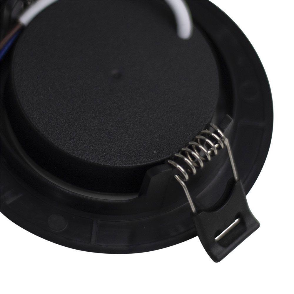 Spot De Led Embutir Slim Mr16 Redondo 6w Preto Bivolt Blumenau 6500k Luz Fria - 4