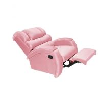 Poltrona Imperial Zero Wall Reclinável Veludo Com Assento De Elevação Cor:rosa 200