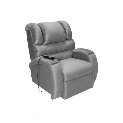 Poltrona Reclinável Imperial Podologia Motorizada Suede Gravidade Zero Cinza 380