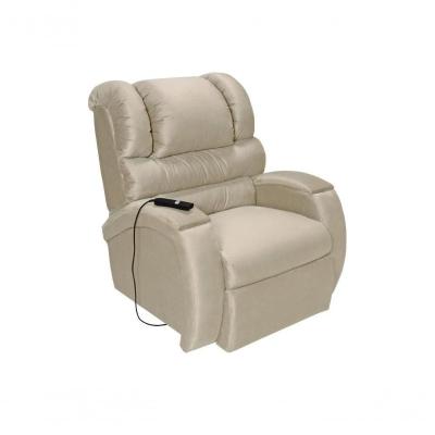 Poltrona Reclinável Imperial Papai Mamãe Motorizada Suede Gravidade Zero Areia 376