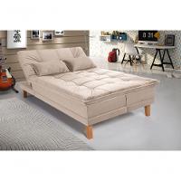 Sofá Cama Berlim Pés De Madeira Espuma D33 Cor:areia 376 - 6