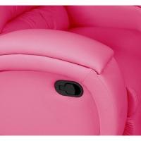 Poltrona Reclinável Imperial Zero Wall Estética Lashes Com Mocho-assento De Elevação Corano Pink 314