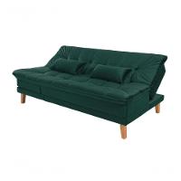 Sofá Cama Berlim Pés De Madeira Espuma D33 Cor:verde 403 - 6