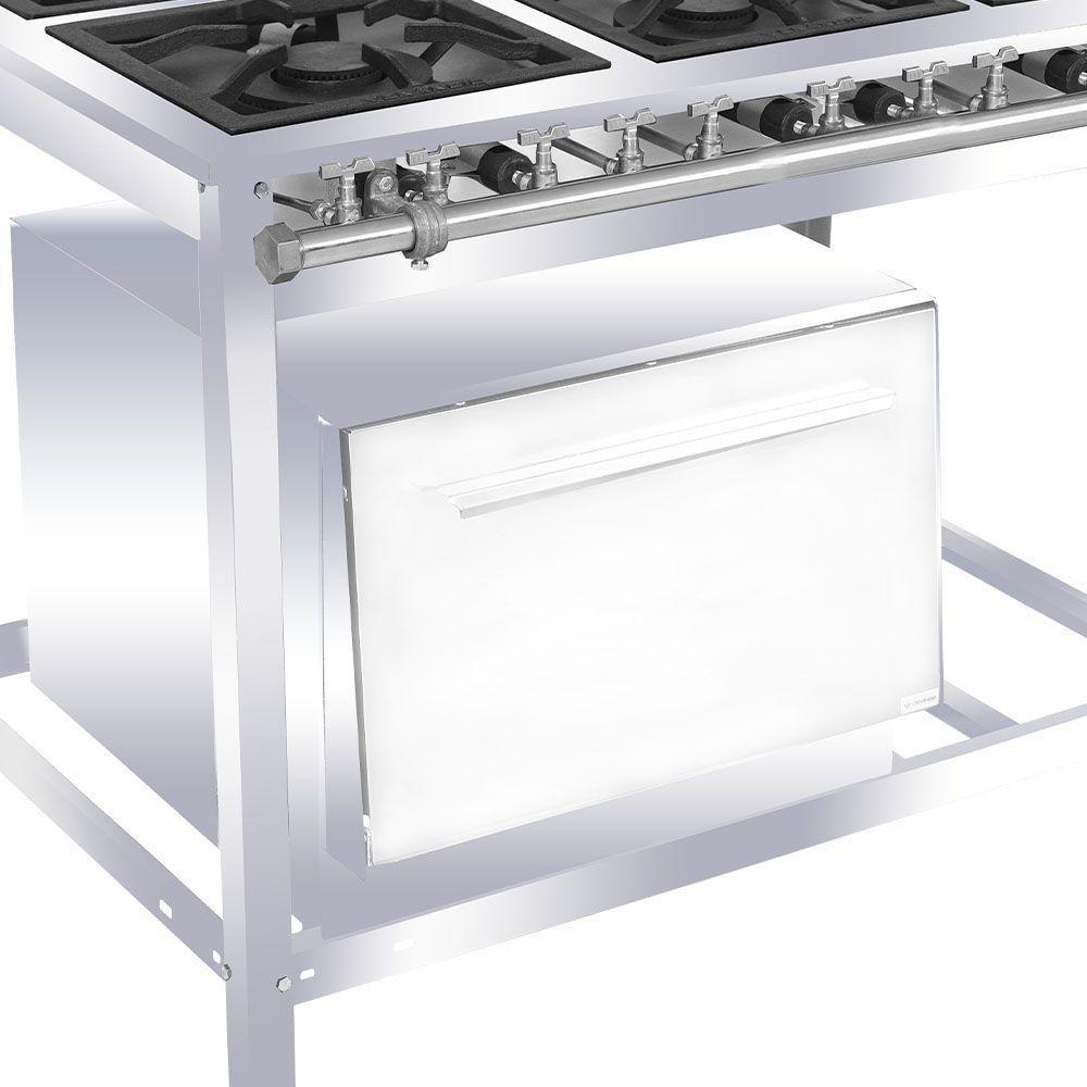 Fogão Industrial Venâncio 6 Bocas 3 Duplas A Gás Baixa Pressão Inox Com Forno Ei6d3f - 3