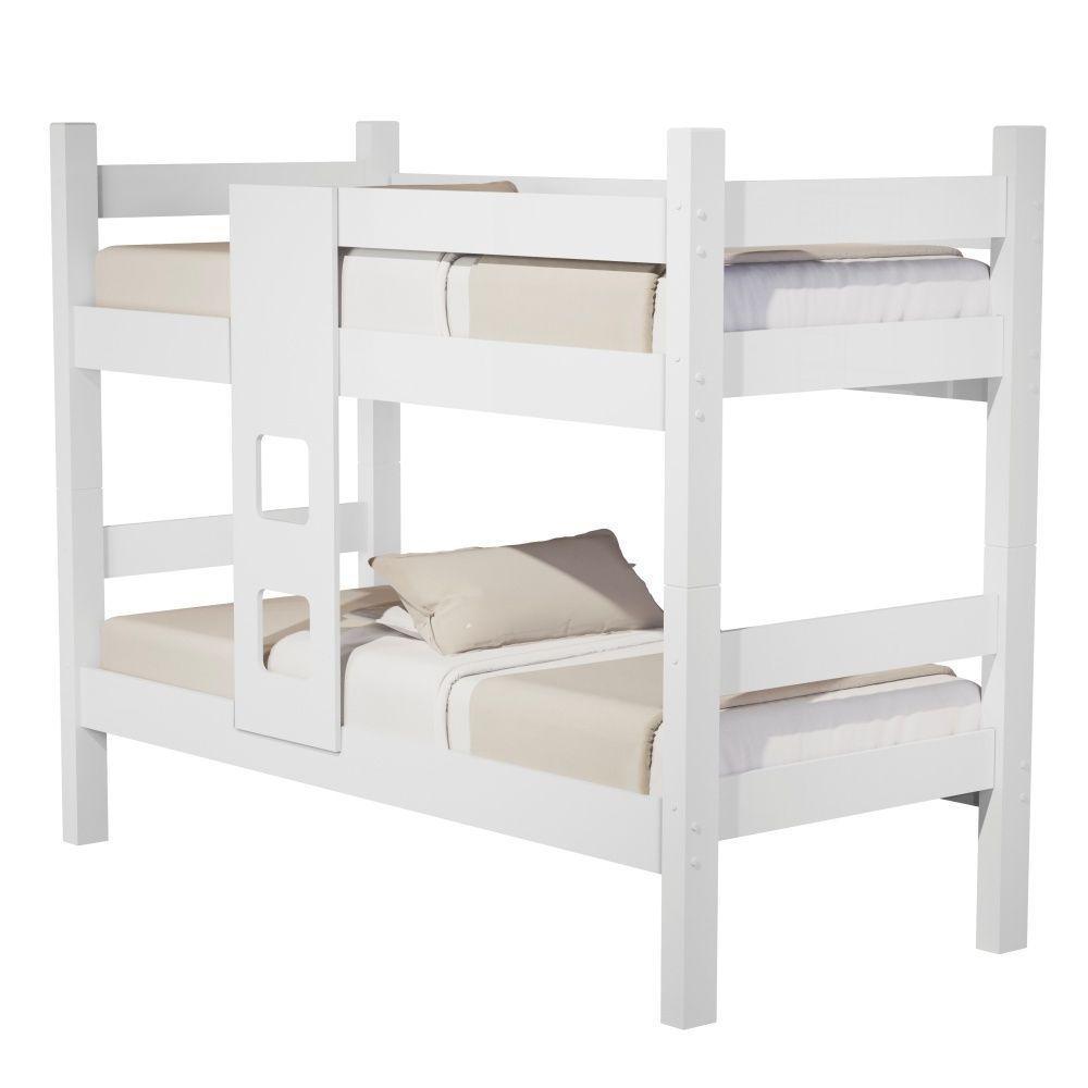 Beliche Caetana Solteiro Branco Com Colchões - 4