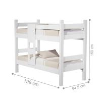 Beliche Caetana Solteiro Branco Com Colchões - 3