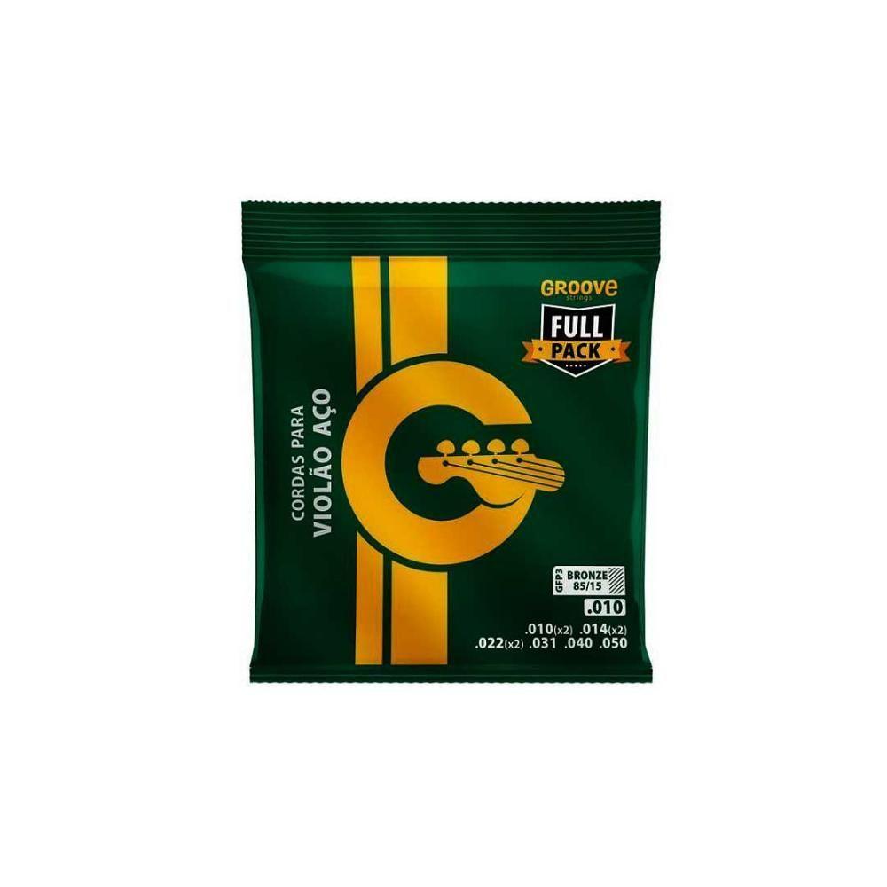 Jogo De Cordas P-violão Bronze 85-15 Groove 0.010"-0.050" Gfp3 [f108] - 1