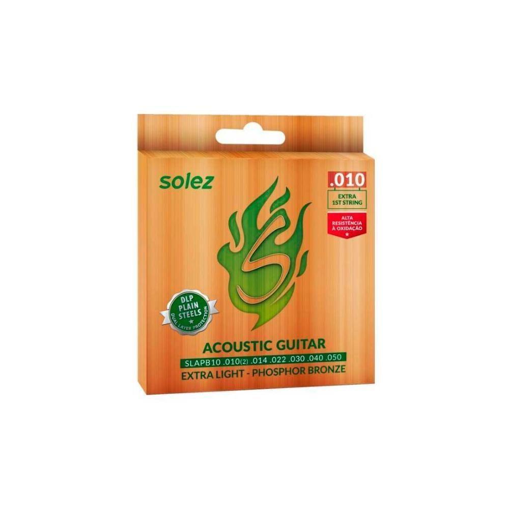 Jogo De Cordas P-violão Solez P.bronze 0.010"-0.050" Slapb10 [f108] - 1