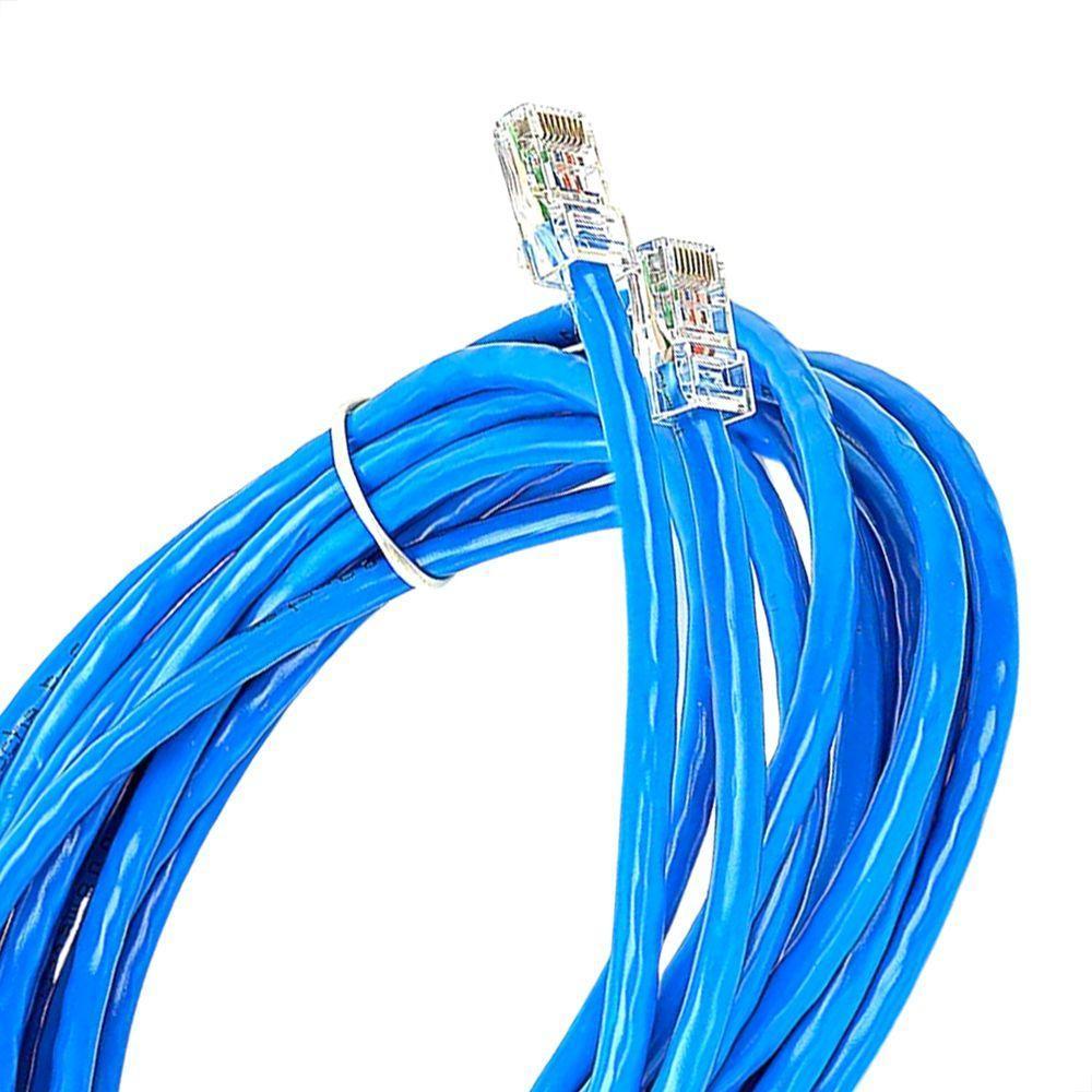 Cabo De Rede Cat5e Montado Azul - 90 Metros - 3