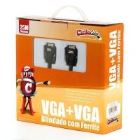 Cabo Vga Blindado Com Ferrite - 25 Metros - Cirilo Cabos - 1