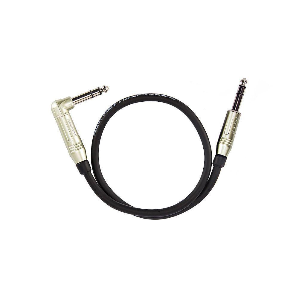 Cabo P10 90º Graus Para P10, Estéreo Amphenol - 50 Cm - 1