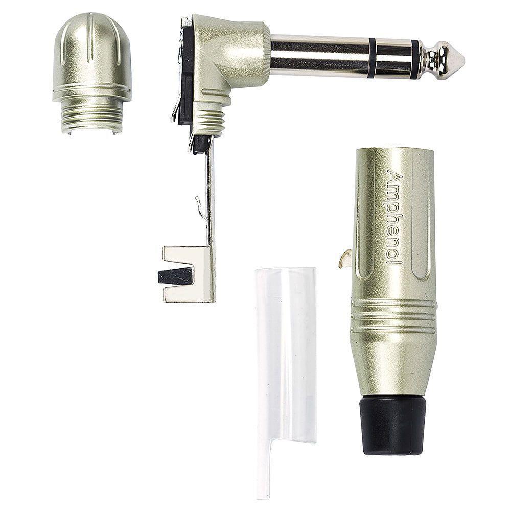Cabo P10 90º Graus Para P10, Estéreo Amphenol - 50 Cm - 4