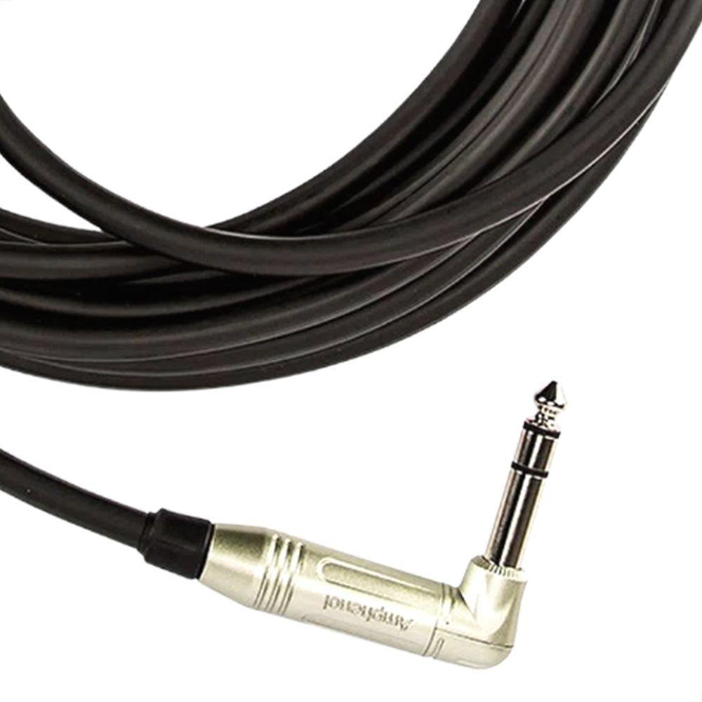 Cabo P10 X P10, L, 90º Graus, Estéreo Amphenol - 50 Metros - 5