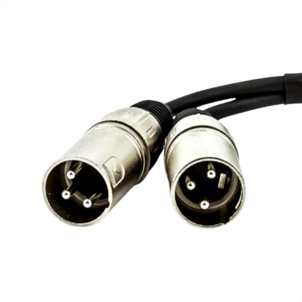 Cabo Adaptador P10 Mono Para 2 Xlr Macho - 5 Metros - 6