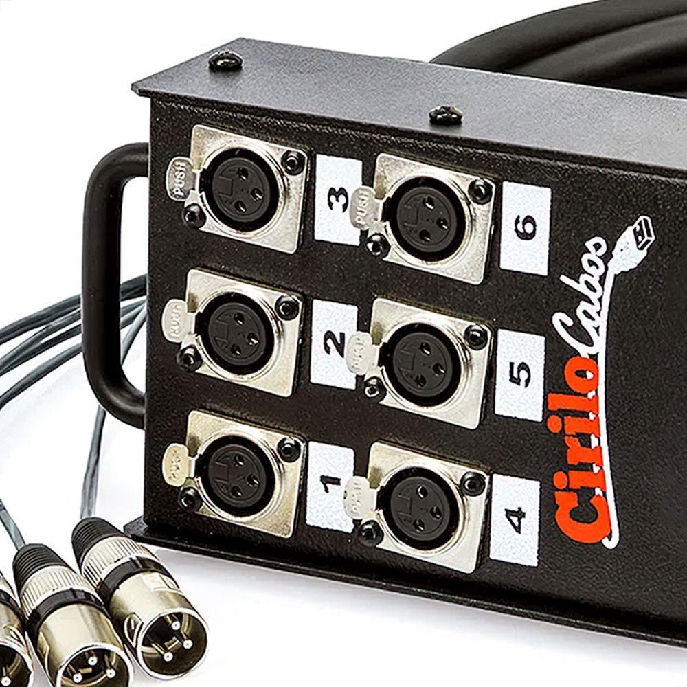 Medusa 6 Vias Montada Com Conectores Cirilo Cabos 50m - 3