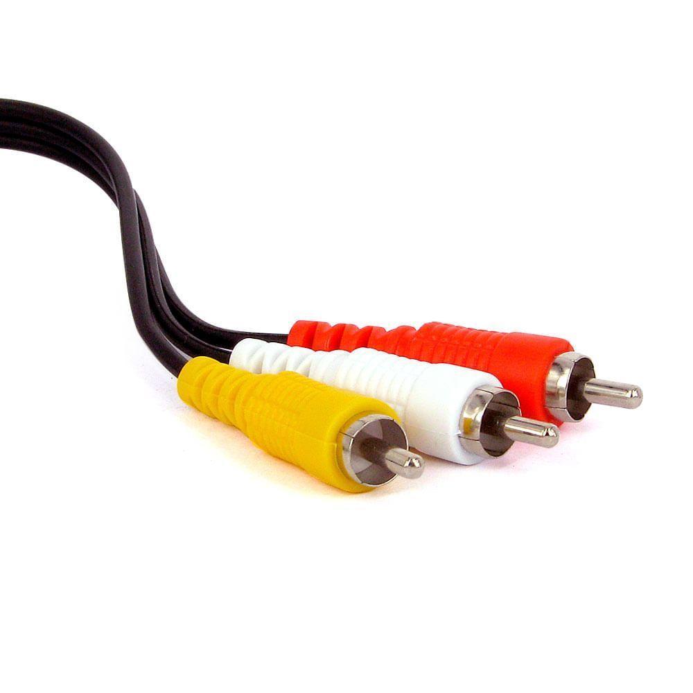 Cabo áudio E Vídeo 3 Rca X 3 Rca - 45 Metros - 1