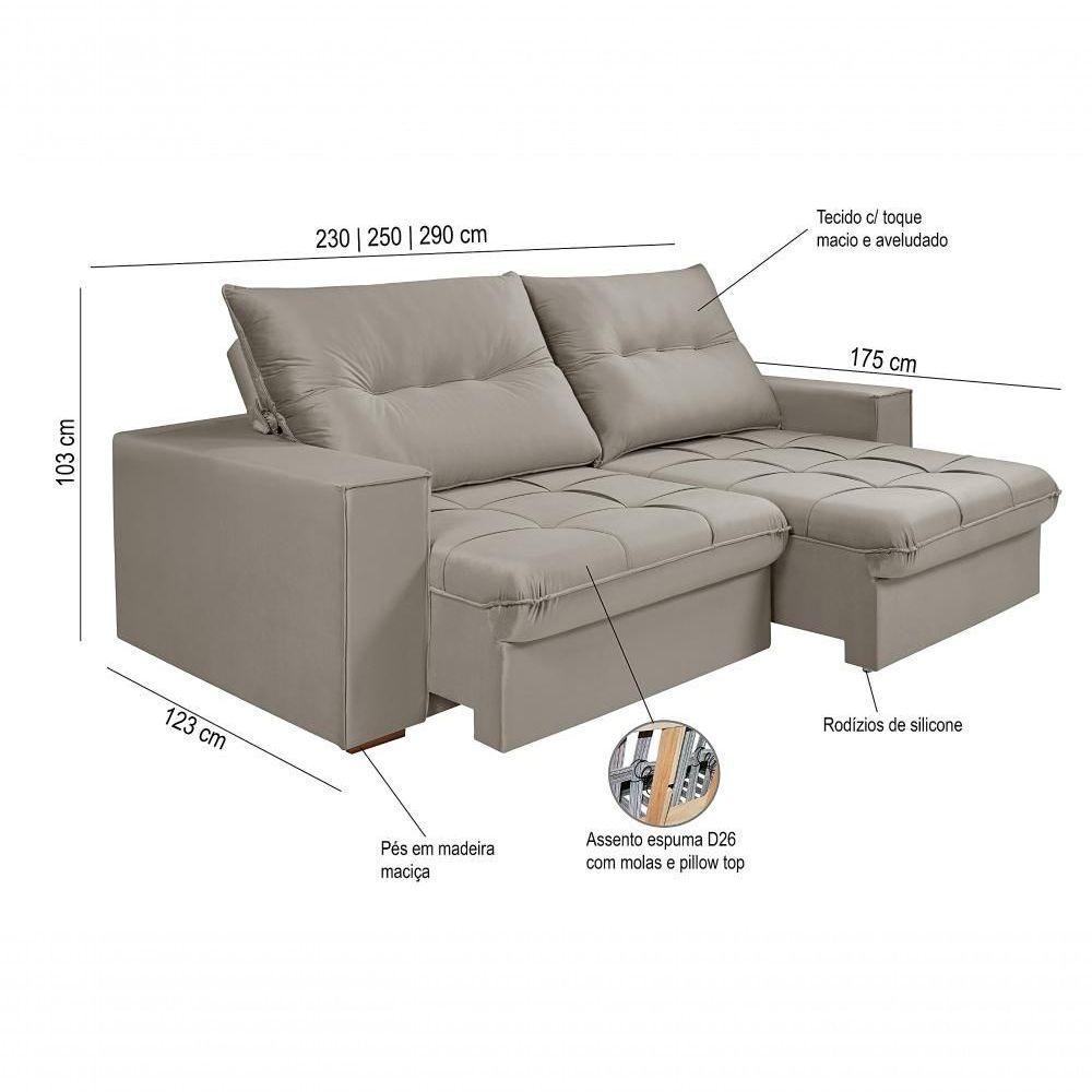 Sofá Cancún 2,50 3 Lugares Império Estofados Veludo Veludo Castanho 170 - 3