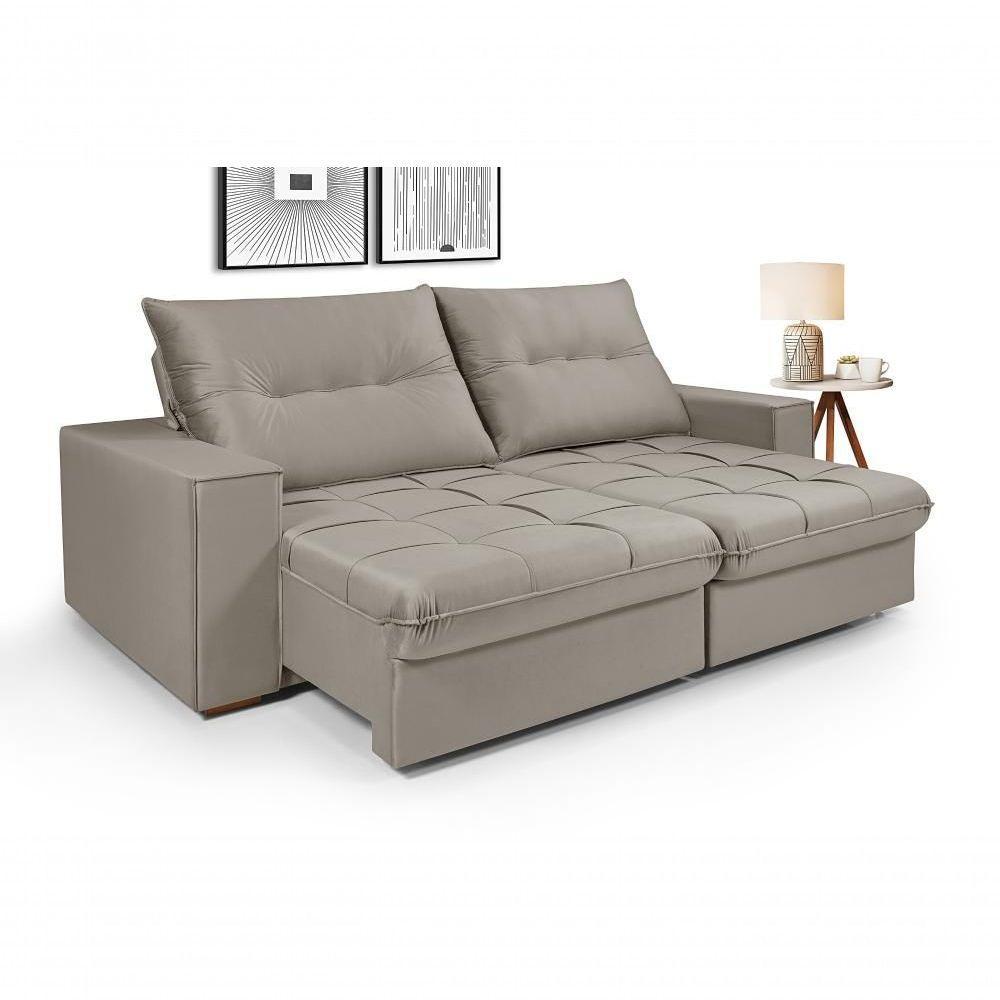 Sofá Cancún 2,90 3 Lugares Império Estofados Veludo Veludo Castanho 170 - 4