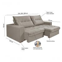 Sofá Cancún 2,90 3 Lugares Império Estofados Veludo Veludo Castanho 170 - 3