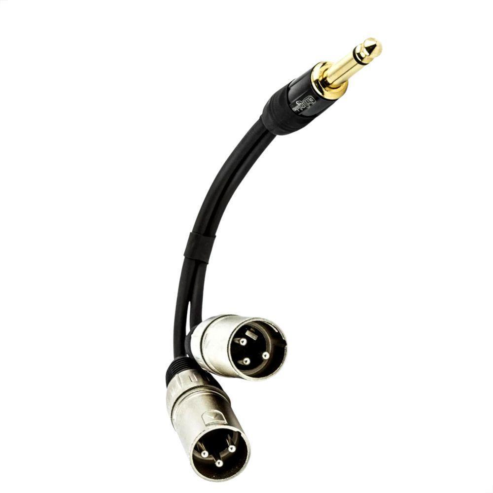 Cabo Adaptador P10 Mono Para 2 Xlr Macho - 50 Cm - 4
