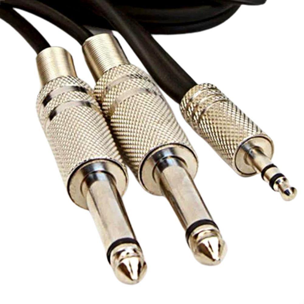 Cabo P2 Estéreo Para 2 P10 Mono - 10 Metros - 2