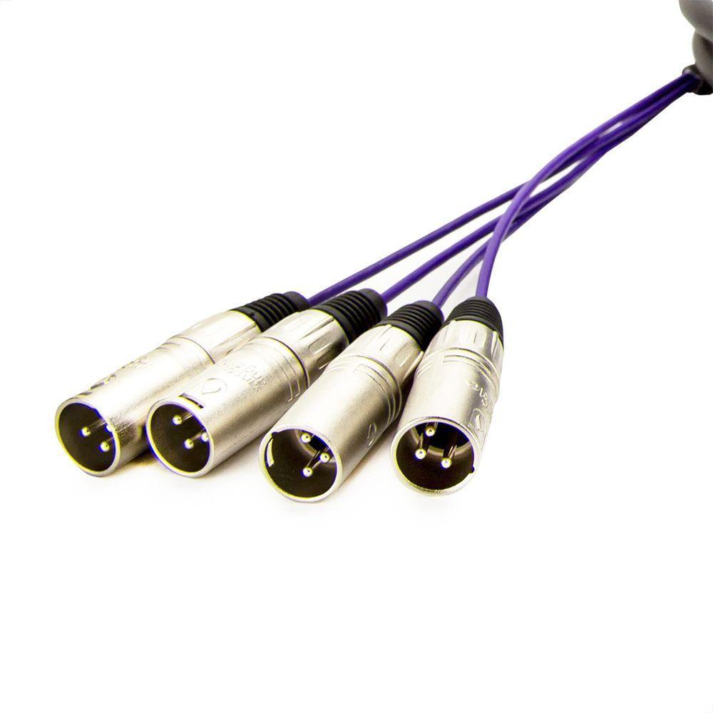 Multicabos Com Conectores Xlr 4 Vias Santo ângelo 60 Metros - 3