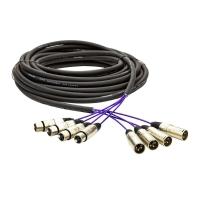 Multicabos Com Conectores Xlr 4 Vias Santo ângelo 60 Metros - 1