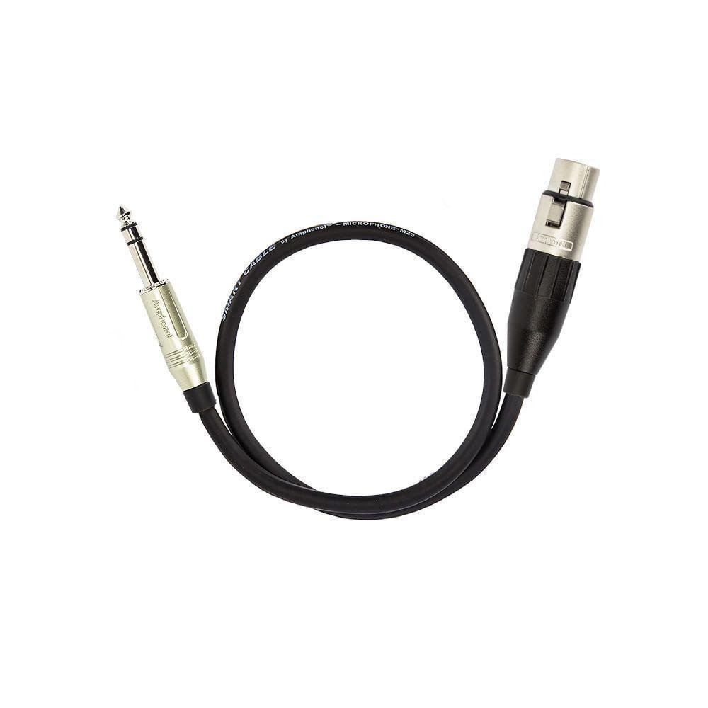 Cabo De Microfone P10 Estereo Para Xlr Femea Amphenol - 50 Cm - 1