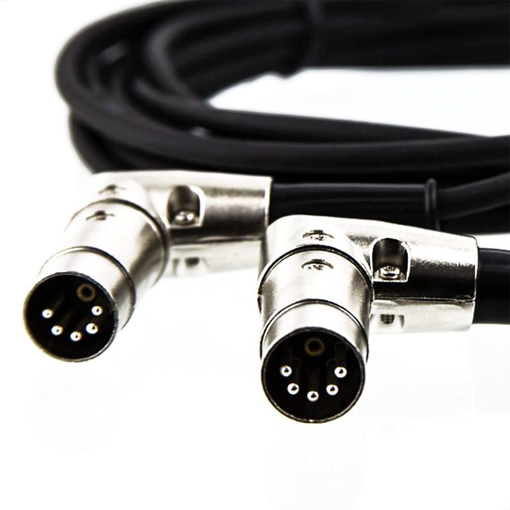 Cabo Midi Profissional Pontas Metálicas 90°-90° - 3 Metros - 2