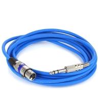 Cabo De Microfone Xlr Para P10 Estereo - Azul - 20 Metros - 1