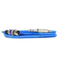 Cabo De Microfone Xlr Para P10 Estereo - Azul - 20 Metros - 2
