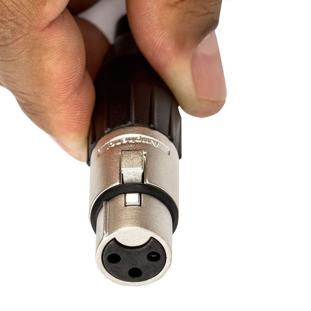 Cabo De Microfone P10 Mono Para Xlr Femea Amphenol - 2 Metros - 2