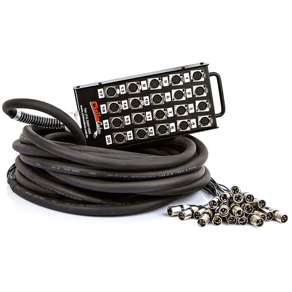 Medusa 20 Vias Montada Conectores Amphenol - 20 Mt - 1