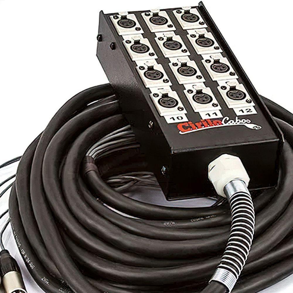 Medusa 8 Vias Montada Conectores Amphenol - 60 Metros - 5