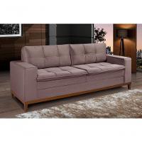 Sofá Vini 2,00m 3 Lugares Império Estofados Veludo Rosê 161 - 3