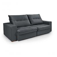 Sofá Cancún 2,50 3 Lugares Império Estofados Veludo Veludo Grafite 163 - 5