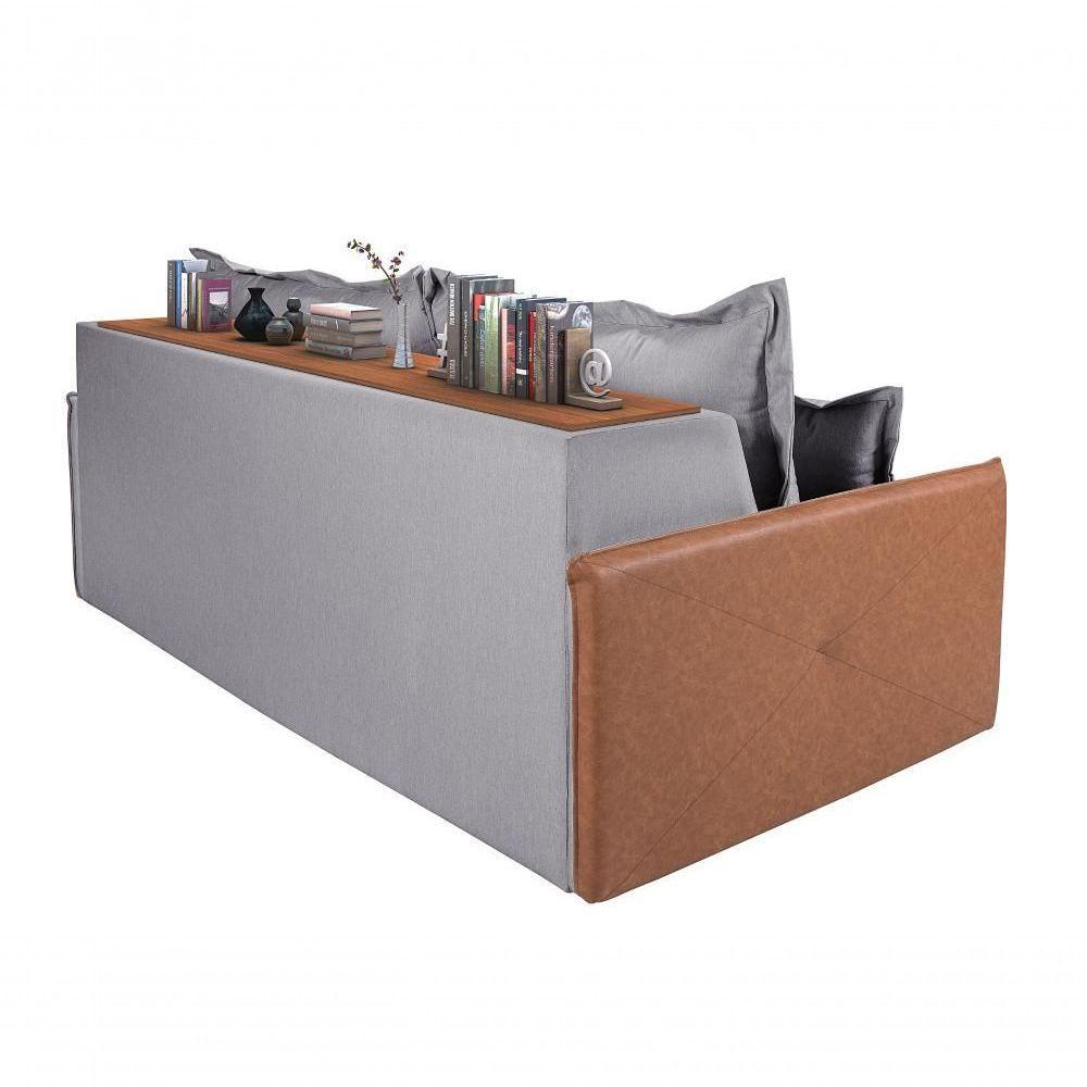 Sofá Bali 1,60 3 Lugares Compose Império Estofados Linho Linho Grafite 199/856 - 6