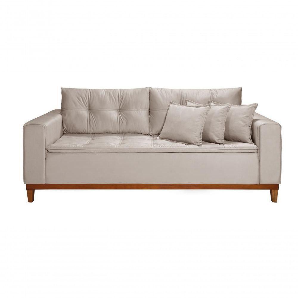 Sofá Atenas 2,00m 3 Lugares Império Estofados Veludo Marfin162 - 5