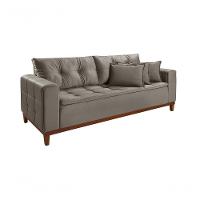 Sofá Atenas 2,00m 3 Lugares Império Estofados Veludo Castanho 170 - 5