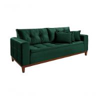 Sofá Atenas 1,70 3 Lugares Império Estofados Veludo Verde 181