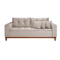 Sofá Atenas 1,70 3 Lugares Império Estofados Veludo Marfin162 - 6