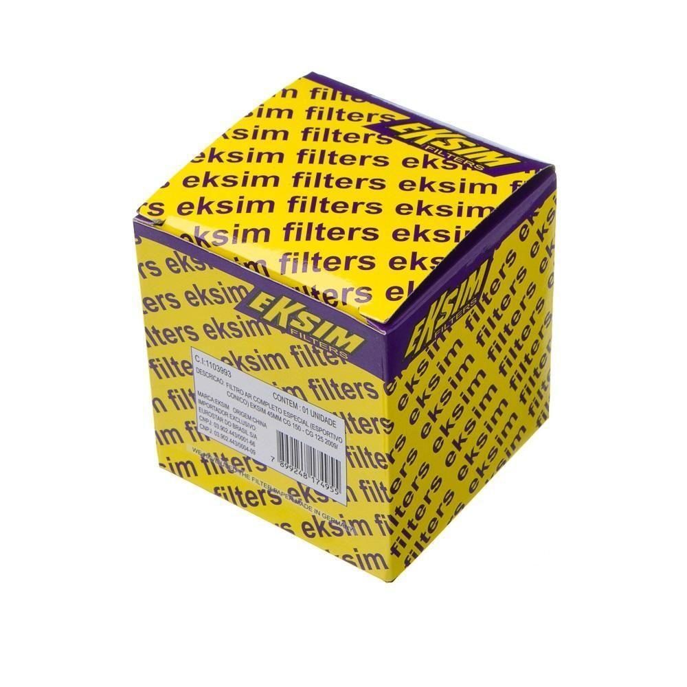 Filtro Ar Completo Especial Eksim 45mm Cg 150 - Cg 125 09- [f016] - 2