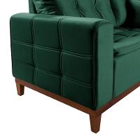 Sofá Atenas 2,00m 3 Lugares Império Estofados Veludo Verde 181