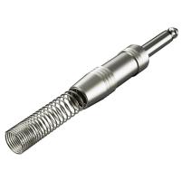 Conector P10 1-4 Ts Metal Nickel Com Mola Wc 244-ts Wireconex 10 Unidades [f108] - 2