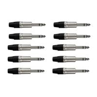 Conector P10 Stereo Macho Wc 1123 Wireconex 10 Unidades [f108]