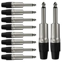 Conector P10 Macho Linha Mono Wc 1112 Wireconex 10 Unidades [f108] - 1