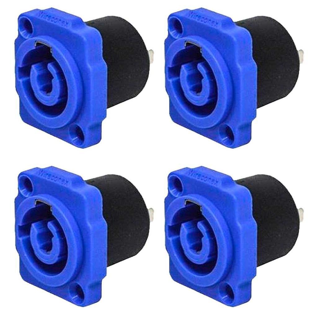 Conector De Ac-in Painel Wc 1823 In P Bl Pbl Azul Wireconex 04 Unidades [f108] - 1