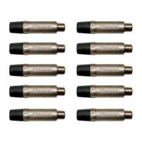 Kit Plug Rca Fêmea Nickel Plt Wc 1222 Fl Bk Ni (10un) Wireconex - Pç - 10 - 1