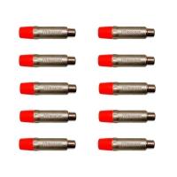 Kit Plug Rca Fêmea Nickel Plt Wc 1222 Fl Rd Ni (10un) Wireconex - Pç - 10 - 1
